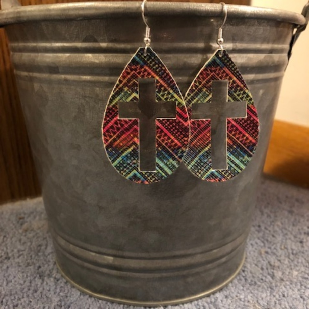 Faux Leather Earrings